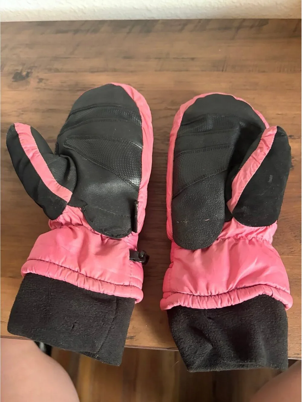Carhartt women's pink mitten gloves size S. Wear as shown